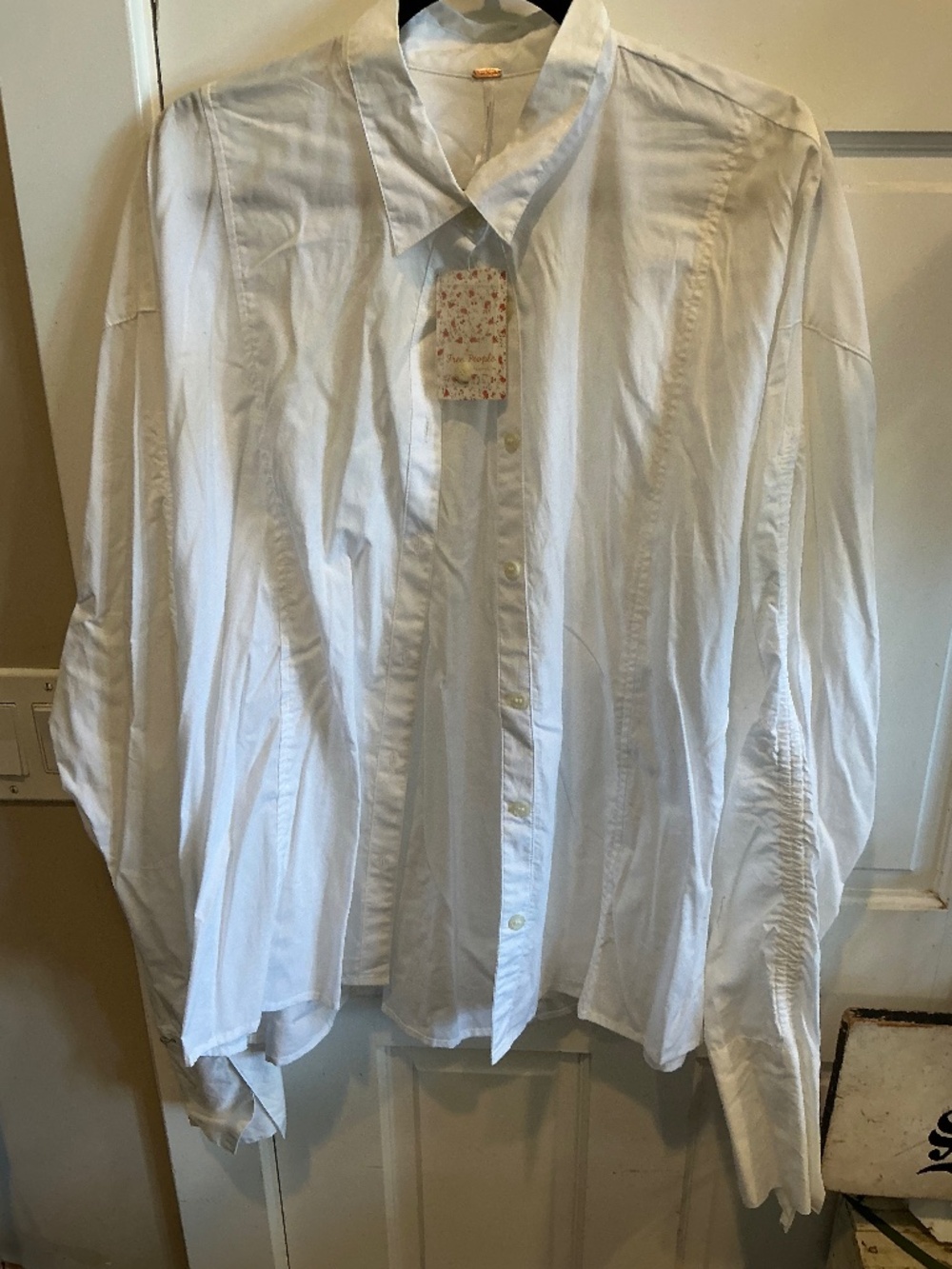 Free People tailored shirt! Brand new with tags! Size large